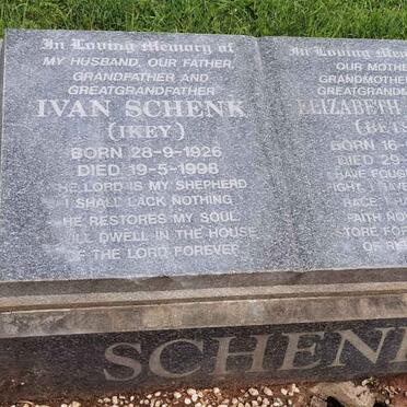 SCHENK Ivan 1926-1998 &amp; Elizabeth 1930-2003