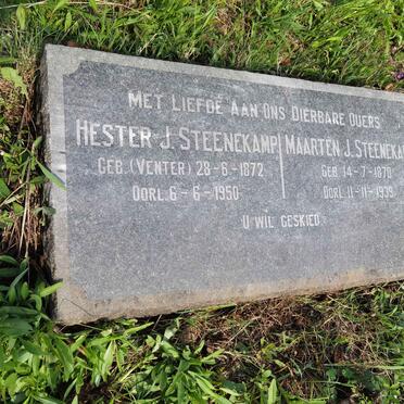 STEENEKAMP Maarten J. 1870-1939 &amp; Hester J. VENTER 1872-1950