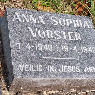 VORSTER Anna Sophia 1940-1940