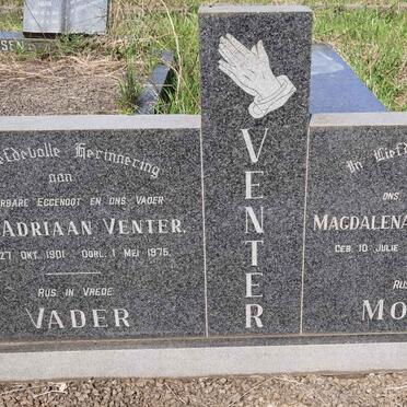 VENTER Jan Adriaan 1901-1975 &amp; Magdalena Hendrina 1908-1979