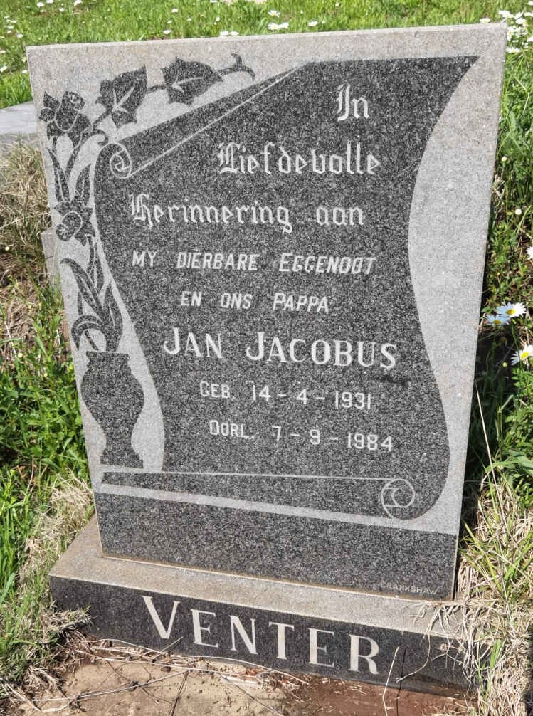 VENTER Jan Jacobus 1931-1984