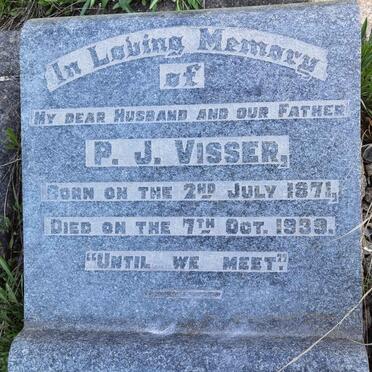 VISSER P.J. 1871-1939