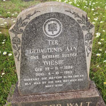 WALT Wiesie, van der 1886-1963