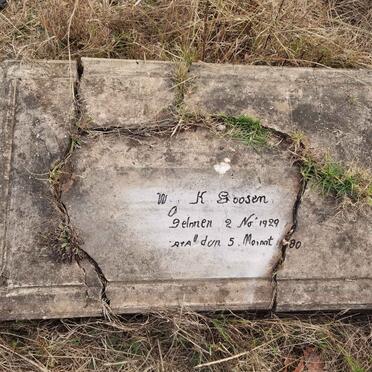 GOOSEN W.K. 1929-1980