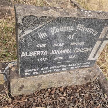 COUSINS Alberta Johanna -1952