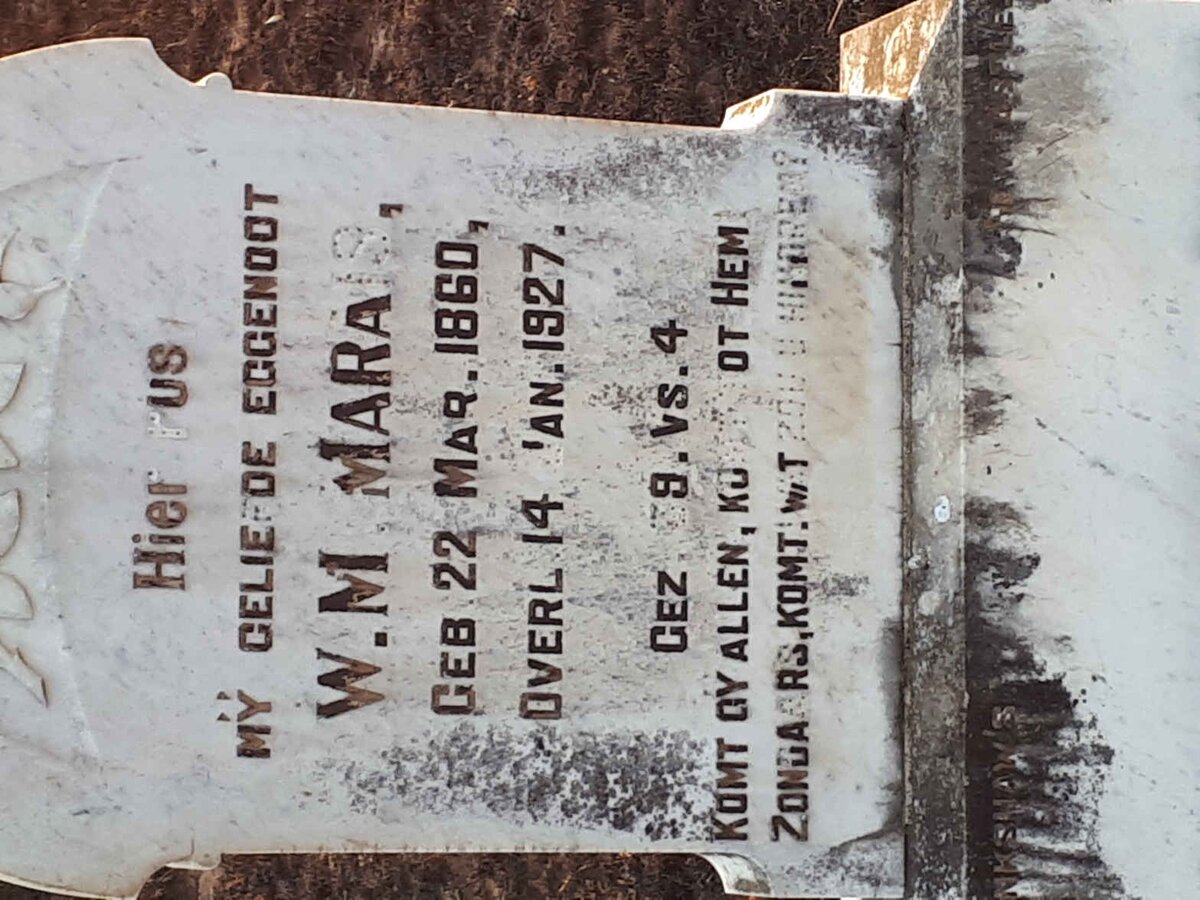 MARAIS W.M. 1860-1927