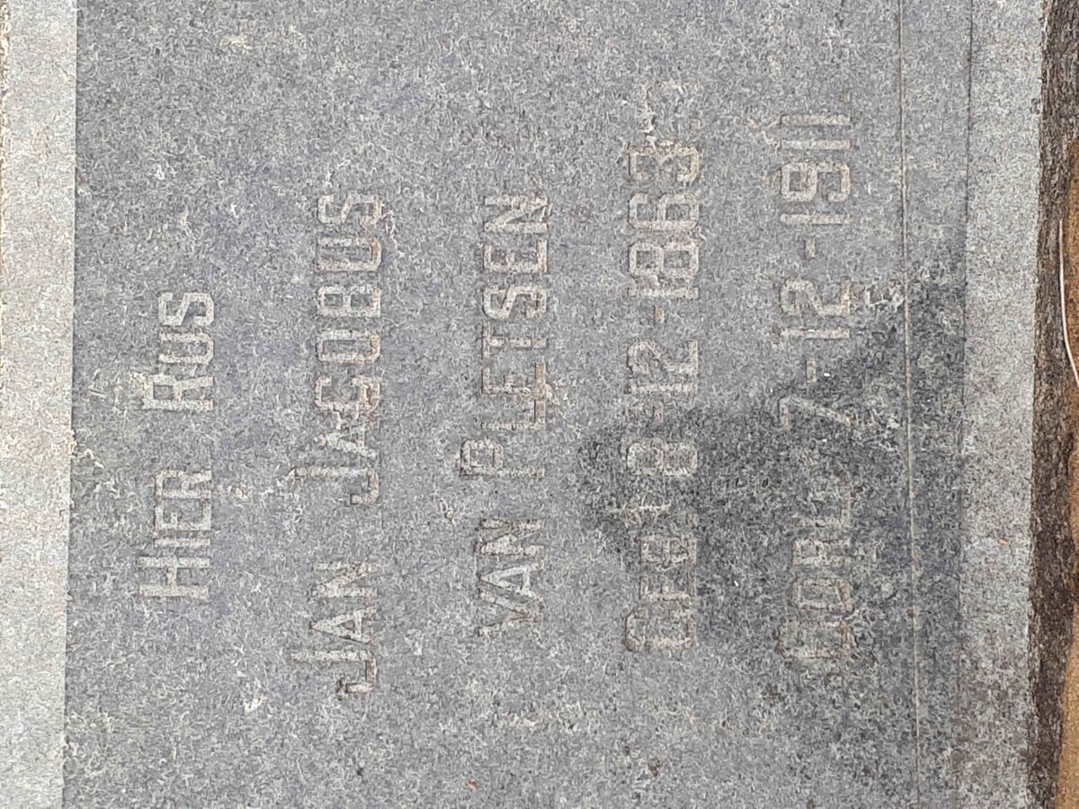 PLETSEN Jan Jacobus, van 1863-1911