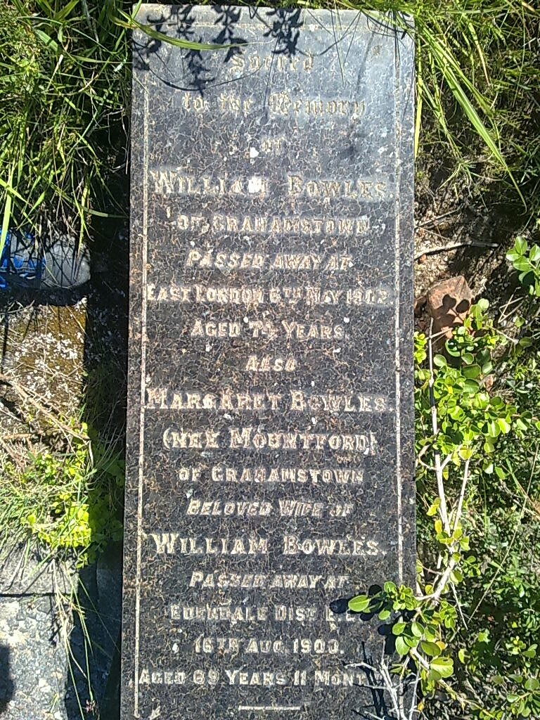 BOWLES William  -1902 &amp; Margaret MOUNTFORT -1900