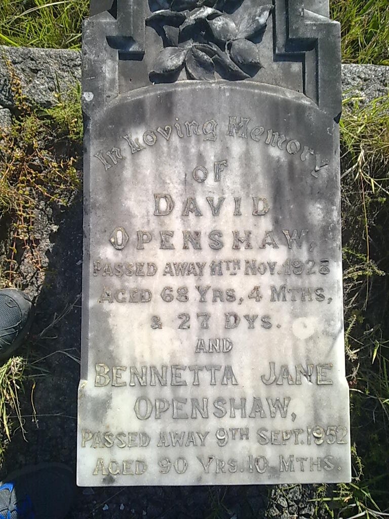 OPENSHAW David -1928 &amp; Bennetta Jane -1952