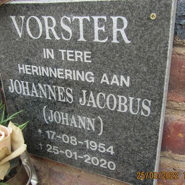 VORSTER Johannes Jacobus 1954-2020