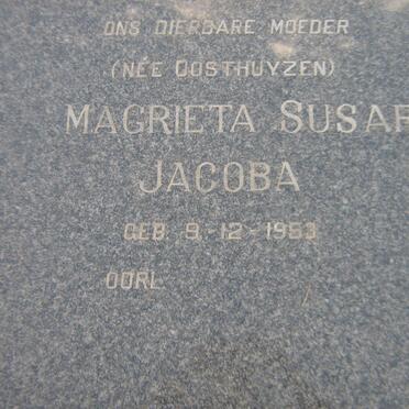 ANTHONY Joseph Michiel 1952-1997 &amp; Magrieta Susara Jacoba OOSTHUYZEN 1953-