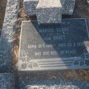 BRATT Marion Clare, von 1901-1979