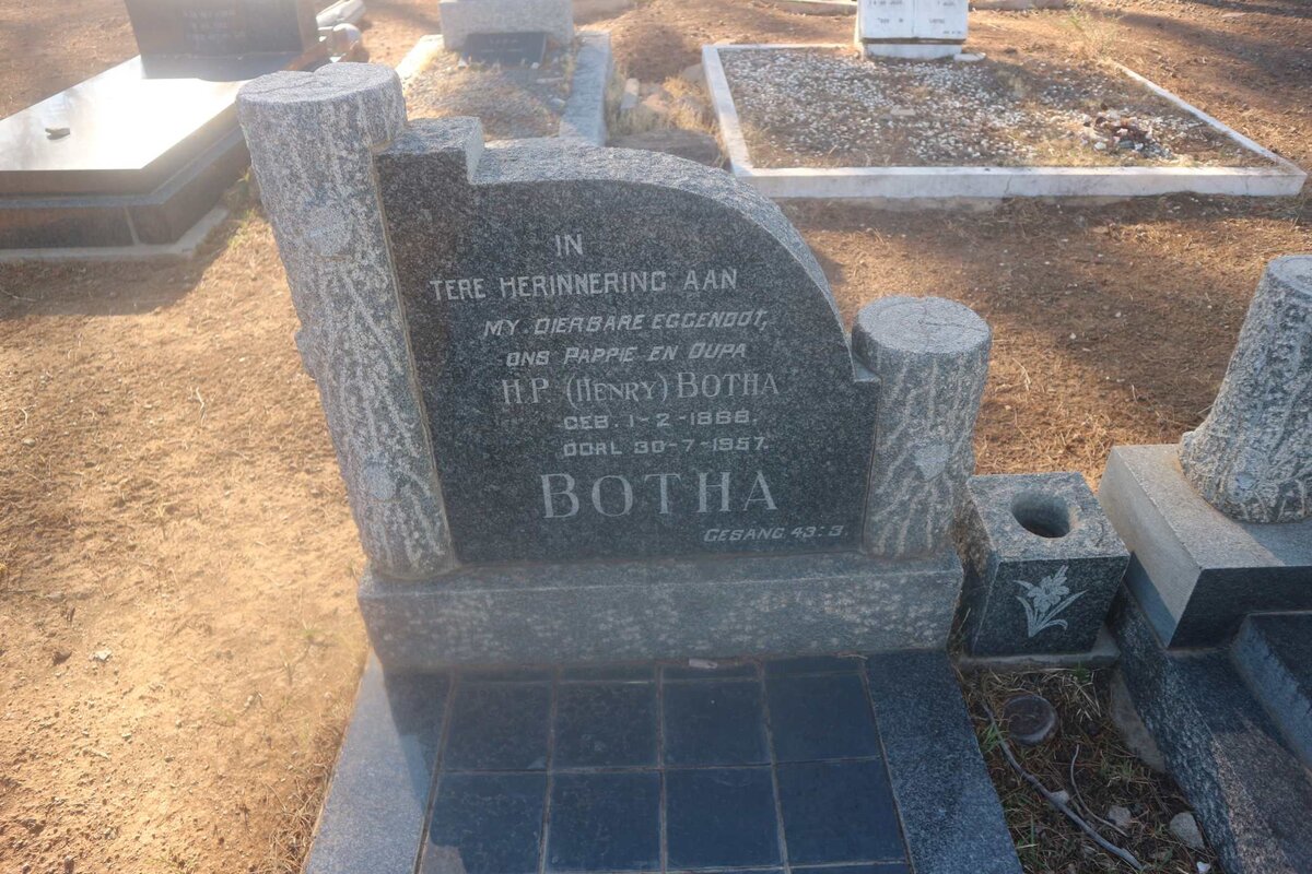BOTHA H.P. 1888-1957
