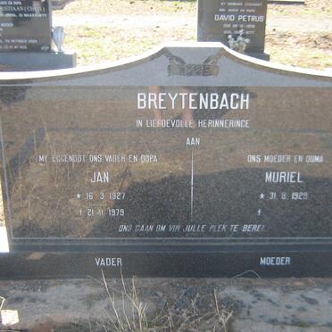 BREYTENBACH Jan 1927-1979 &amp; Muriel 1929-