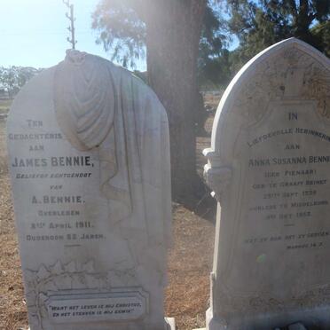 BENNIE James -1911 &amp; Anna Susanna PIENAAR 1839-1938