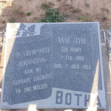BOTHA Anne Jane nee HENDY 1903-1963