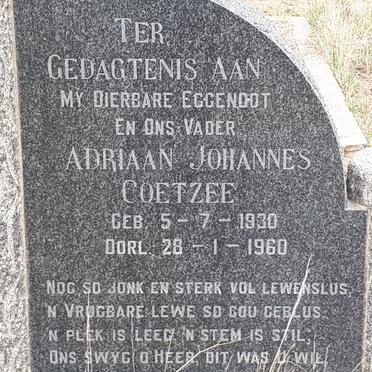 COETZEE Adriaan Johannes 1930-1960