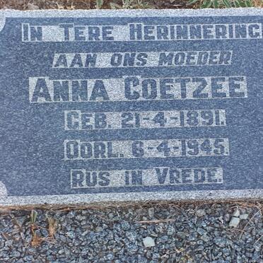 COETZEE Anna 1891-1945