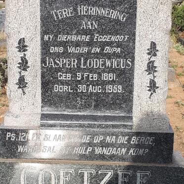 COETZEE Jasper Lodewicus 1881-1959