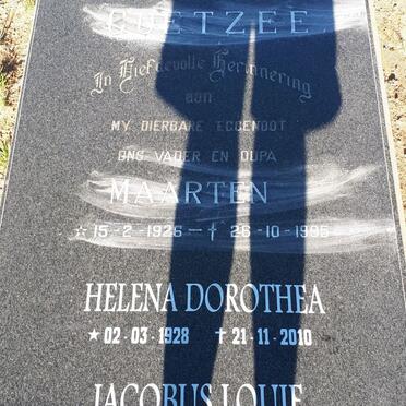 COETZEE Maarten 1926-1995 &amp; Helena Dorothea 1928-2010 :: COETZEE Jacobus Louie 1951-2010