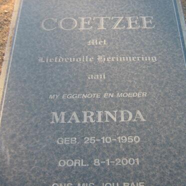COETZEE Marinda 1950-2001