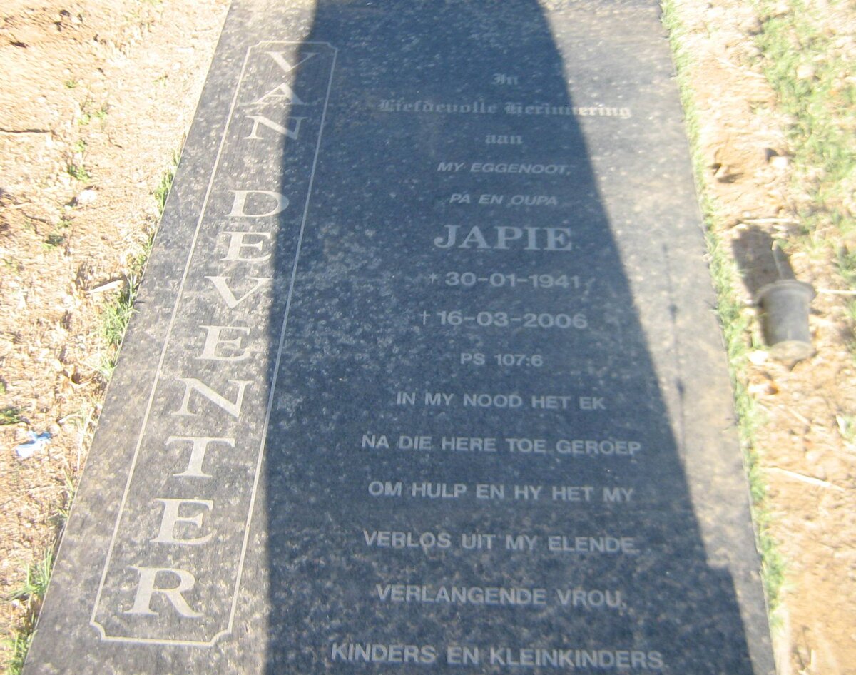 DEVENTER Japie, van 1941-2006