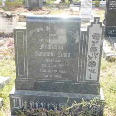 DUVENAGE Francina Susanna Lucia nee KRUGER 1877-1952