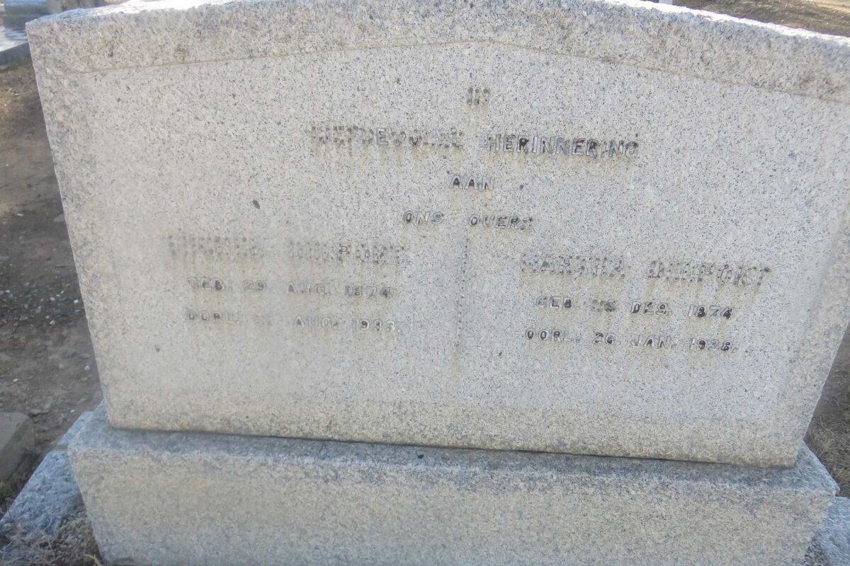 DELPORT Michel Daniel 1874-1933 &amp; Martha 1874-1938