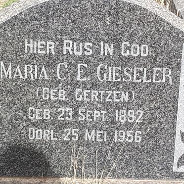 GIESELER Maria C.E. nee GERTZEN 1892-1956