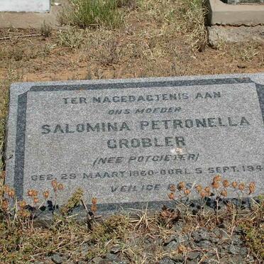 GROBLER Salomina Petronella nee POTGIETER 1860-1941
