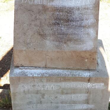 GROBLER Nicolaas Johannes 1898-1925 :: GROBLER Samuel 1917-1925