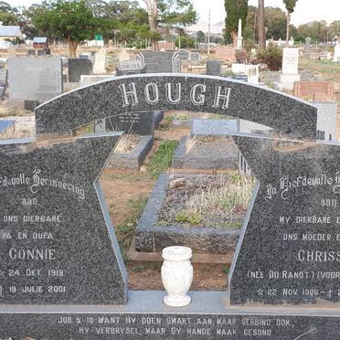 HOUGH Connie 1919-2001 &amp; Chrissie DU RANDT formerly ERASMUS 1906-1996