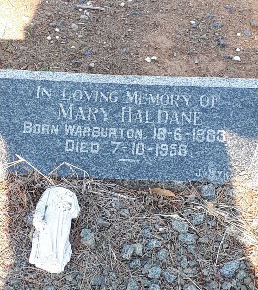 HALDANE Mary nee WARBURTON 1883-1958