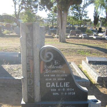 HEERDEN Callie, van 1924-1978