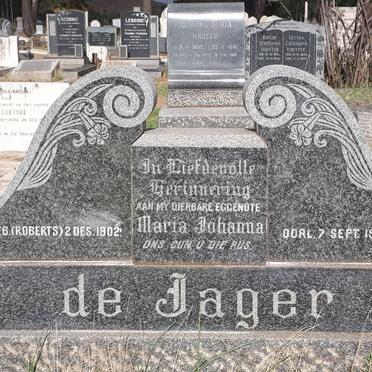 JAGER Maria Johanna, de nee ROBERTS 1902-1947