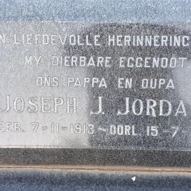 JORDAAN Joseph J. 1913-1981