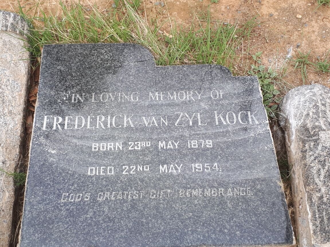 KOCK Frederick van Zyl 1879-1954