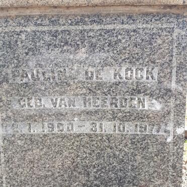KOCK Pauline, de nee VAN HEERDEN 1900-1977