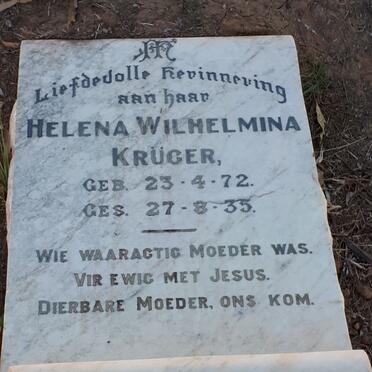 KRÜGER Helena Wilhelmina 1872-1935