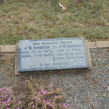KRUGER J.S. 1872-1938 &amp; M.J.M. V. WYK 1879-1929