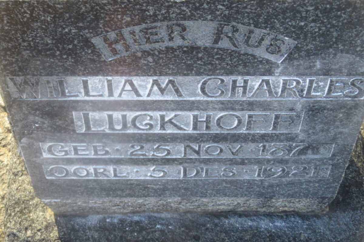 LUCKHOFF William Charles 187?-1921