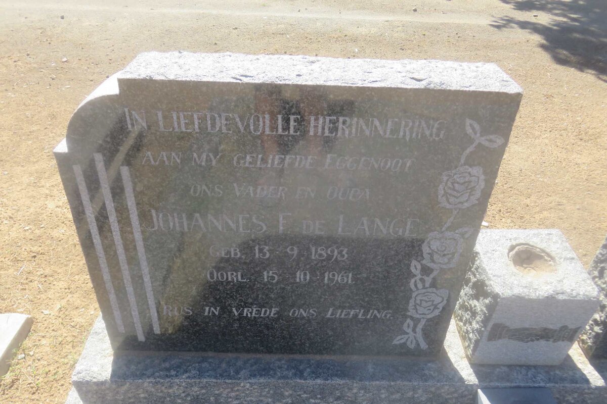LANGE Johannes F., de 1893-1961