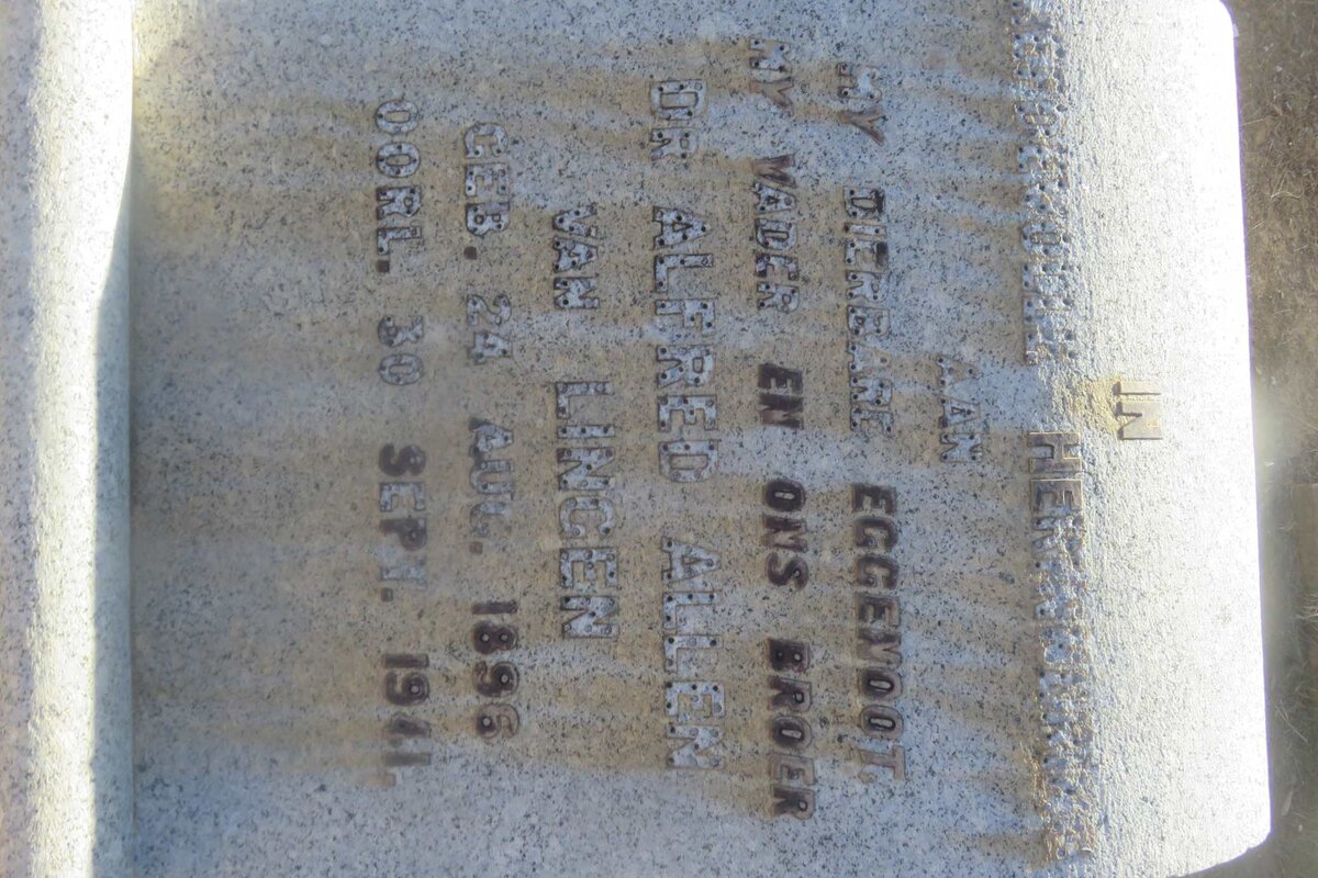 LINGEN Alfred Allen, van 1896-1941