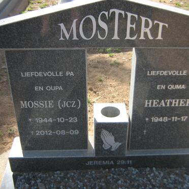 MOSTERT J.C.Z. 1944-2012 &amp; Heather 1948-