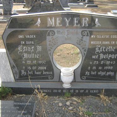 MEYER Esias M. 1937-2004 &amp; Estelle DELPORT 1943-1992