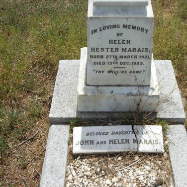 MARAIS Helen Hester 1921-1923