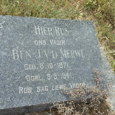 MERWE Ben J., v.d. 1871-1941