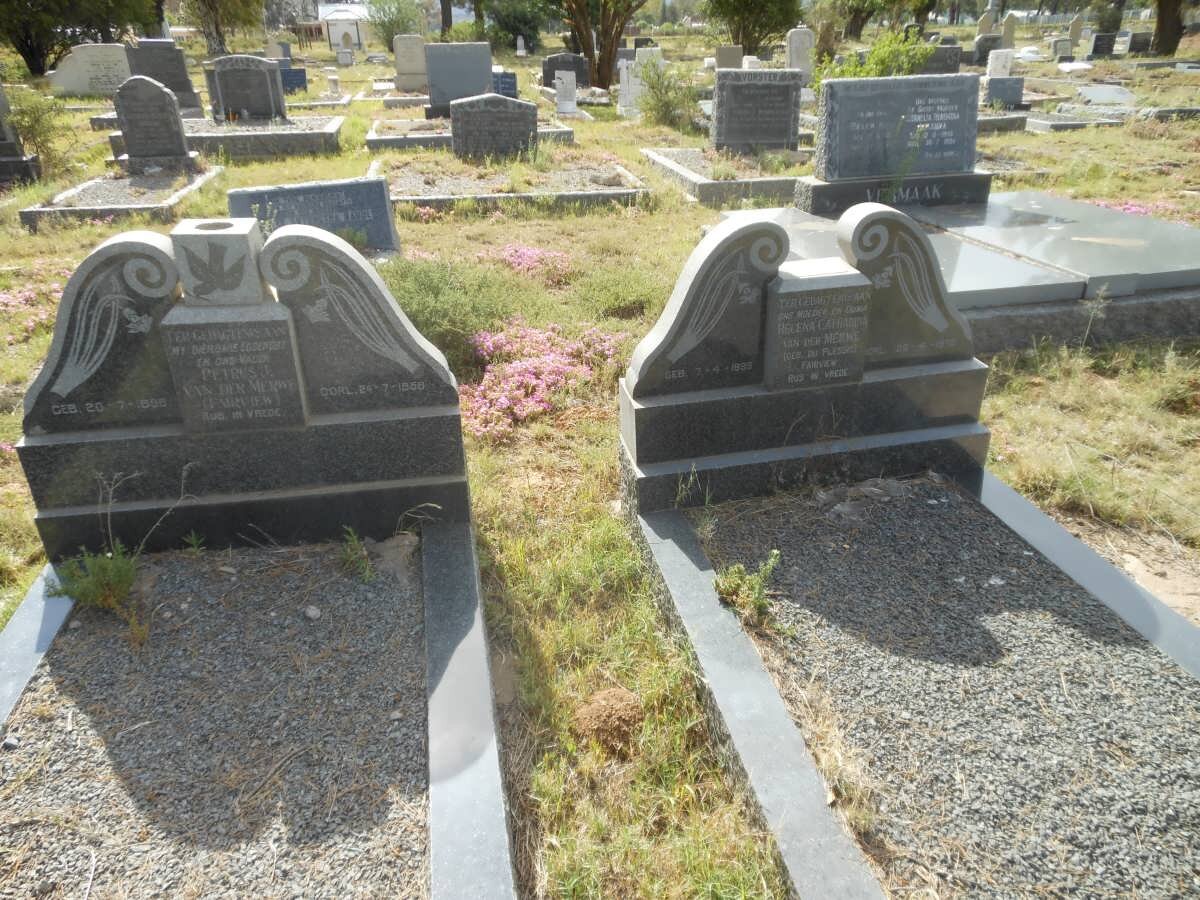 MERWE Petrus J., van der 1896-1958 &amp; Helena Catharina DU PLESSIS 1899-1970
