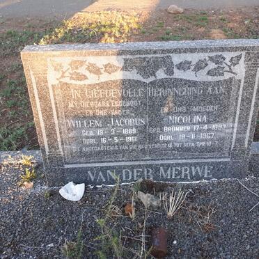 MERWE Willem Jacobus, van der 1889-1961 &amp; Nicolina BRUMMER 1893-1967 :: ALBRECHT Hester Aletta 1921-1978