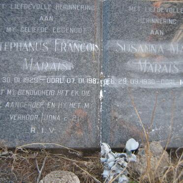 MARAIS Stephanus Francois 1929-1987 &amp; Susanna Maria 1930-1996